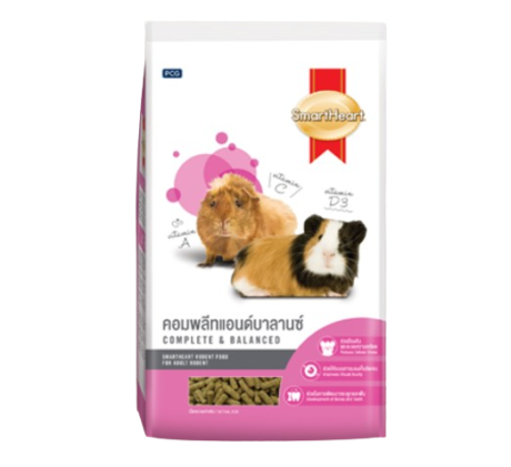 Smartheart Rodent Complete & Balanced -อาหารสัตว์ฟันแทะ หนูตะเภา หนูแกสบี้และชินชิลล่า 3kg (8762)