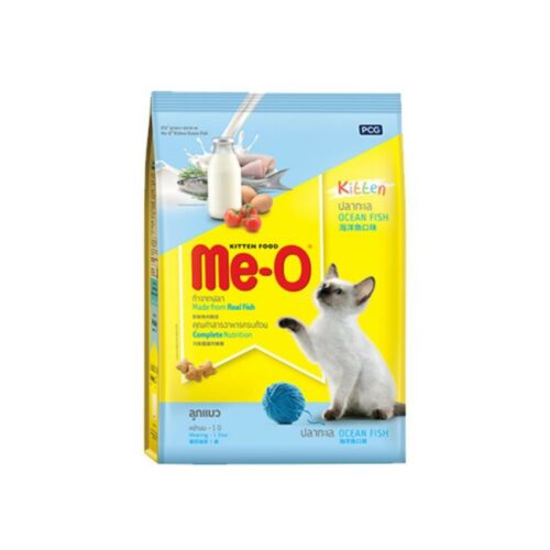 Me-O Kitten Ocean Fish & Milk Flavour - อาหารลูกแมวรสปลาทะเลและนม 1.1kg (6833)