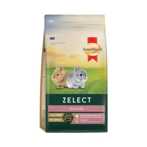 Smartheart Gold  Zelect Junior Rabbit High Fiber - อาหารลูกกระต่าย 500g (7258)