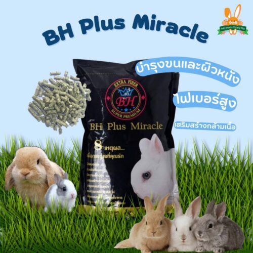 BH Plus Miracle Rabbit Food - อาหารสำหรับกระต่าย เกรดพรีเมี่ยม สูตรไฟเบอร์สูง 800g (8810)