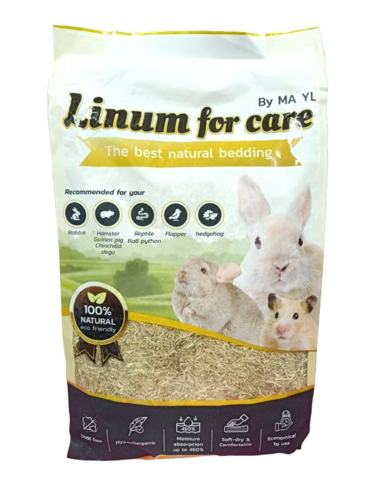 Linum For Care The Best Natural Bedding - วัสดุรองกรงเกรดพรีเมี่ยม ผลิตจากเส้นใยลินินธรรมชาติ 100% (9402)