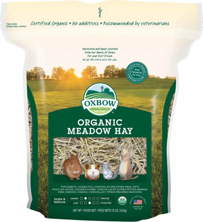 Oxbow Organic Meadow Hay - หญ้าออร์แกนิคปลอดสารเคมี 100% 15oz (9051)