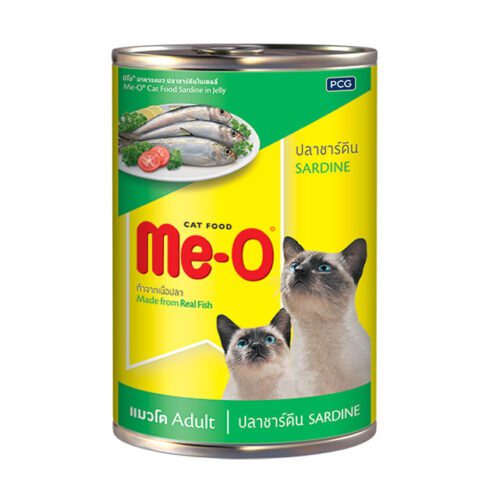 Me-O Can Adult Sardine - อาหารแมวเปียกกระป๋องรสปลาซาร์ดีน 400g (8886)