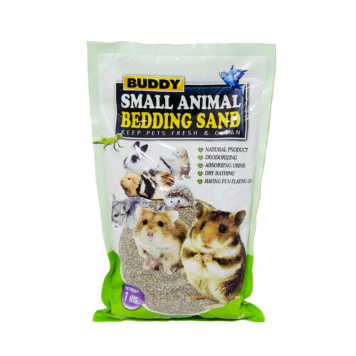 Buddy Small Animal Bedding Sand - ทรายอนามัยปูพื้นรองนอนสำหรับแฮมสเตอร์ 1kg (9005)