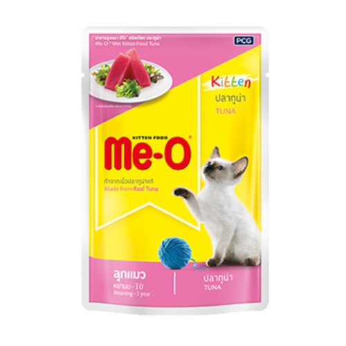 Me-O Pouch Kitten Tuna  - อาหารลูกแมวเปียกรสปลาทูน่า 80g (8529)