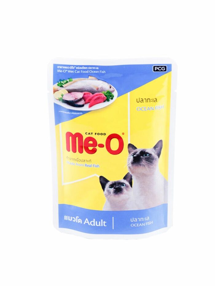 Me-O Pouch Adult Ocean Fish - อาหารแมวเปียกรสปลาทะเล 80g (8166)