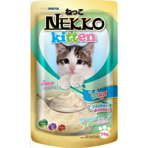 SOOS Nekko Kitten - อาหารลูกแมวเปียกรสไก่มูส 70g (8193)