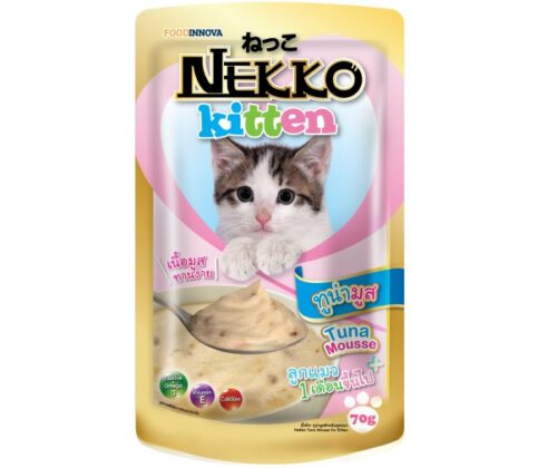 Nekko Kitten Tuna Mousse - อาหารเปียกสำหรับลูกแมว รสทูน่ามูส 70g (8197)