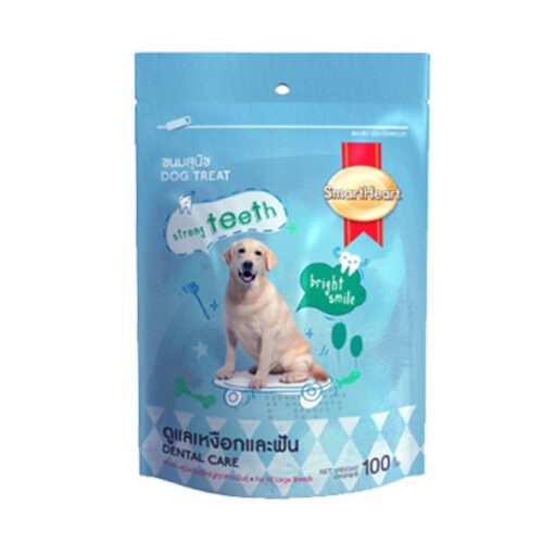 Smartheart Dog Treats Strong Teeth Dental Care - ขนมสุนัขดูแลเหงือกเเละฟันสุนัขพันธุ์ใหญ่ 100g (8845)