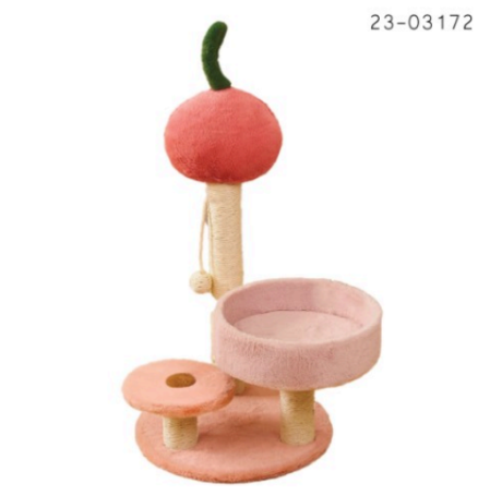 Pet Empire Peach Cat Condo - คอนโดแมวลายลูกพีช (40x40x65cm)