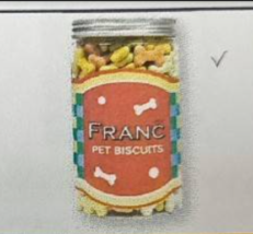 Franc Biscuits Mixed Fruit for Dogs - บิสกิต รสผลไม้รวม สำหรับสุนัข 300g