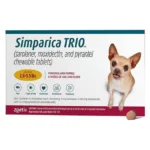 Simparica TRIO for Dogs, 1.25-2.5Kg - ยาป้องกันเห็บหมัดและพยาธิ สำหรับสุนัข 1.25-2.5Kg