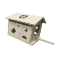 Wood house for Bird - บ้านไม้นกพร้อมคอนเล็กขนาด 22.5x25x19.5cm