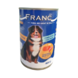 FRANC Wet Dog Food Tuna Red Meat in Jelly Chicken and Beef Liver Topping - อาหารเปียกสุนัข ทูน่าเนื้อเเดงในเยลลี่ หน้าไก่เเละตับ 400g