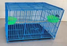 PHC Bird Cage - กรงนกหมอนเล็กพับ พร้อมที่ให้อาหาร ชุบพลาสติก (35x45x40cm)
