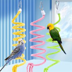 bird toy rope pastel