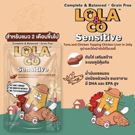 Lola&Co Sensitive Tuna and Chicken with Liver in Jelly 80g