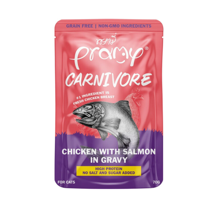 Pramy Carnivore Chicken and Salmon in Gravy 70g