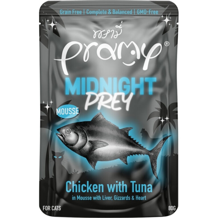 Pramy Midnight Prey Chicken with Tuna in Mousse 80g