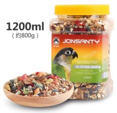 Jonsanty Green-Cheeked Conure and Monk Parakeet Food - อาหารนกแก้วคอนัวร์แก้มเขียวและนกแก้วขนาดเล็ก-กลาง 800g