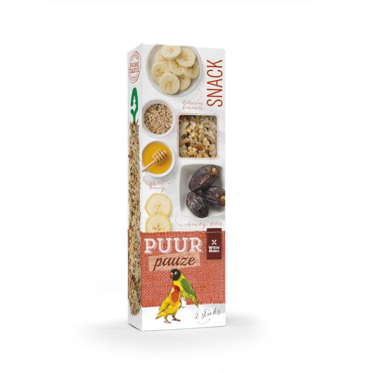 Puur Pauze Seed Sticks Lovebird - ขนมนกเลิฟเบิร์ด เมล็ดปอเซ่อัดแท่ง 60g