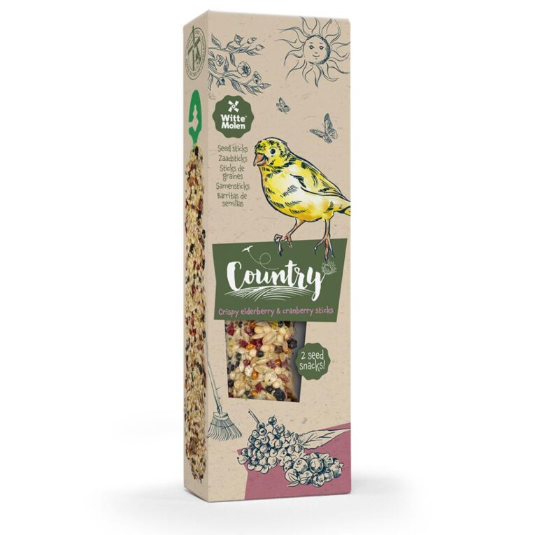 Country Seed Sticks Canary Elder & Cranberry - ขนมนก เมล็ดคานารี่เอลเดอร์และแครนเบอร์รี่ อัดแท่ง 60g