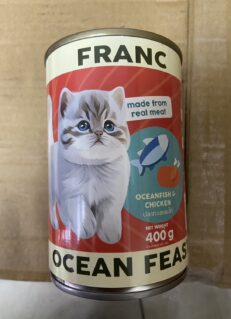 Franc Ocean Fish & Chicken - อาหารเปียกแมว รสปลาทะเลและไก่ 400g