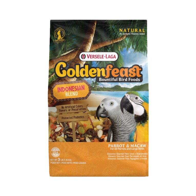 Versele-Laga Goldenfeast Indonesian - อาหารสำหรับนกขนาดใหญ่ นกปากขอ มาคอว์ 3lb (1.36kg)