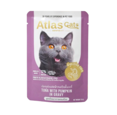 Atlas Cat Digestive Care Tuna and Pumpkin in Gravy - แอทลาส แคท ปลาทูน่าผสมฟักทองในน้ำเกรวี่ 70g