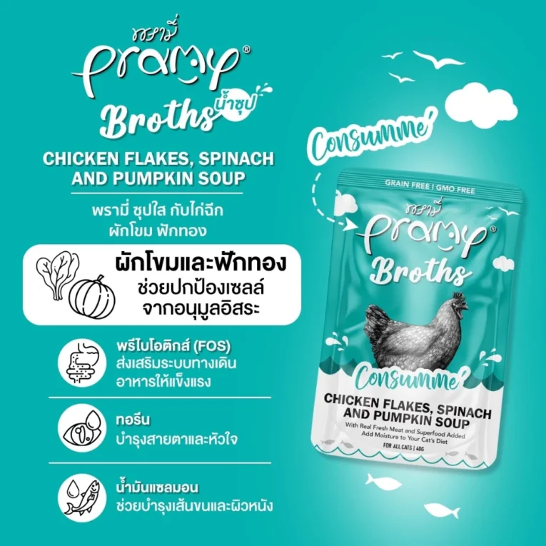 Pramy Broths Clear Soup & Chicken - พรามี่ บรอธ ซุปใส & ไก่ 40g