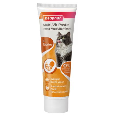 Beaphar Multi-Vit Paste - วิตามินรวม เพื่อสุขภาพทางเดินอาหาร สำหรับแมว 100g