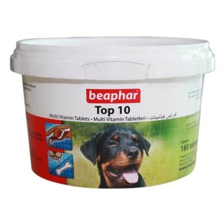 Beaphar Top10 Multi Vitamin Tablets for Dogs - วิตามินรวมและเกลือแร่ชนิดเม็ดสำหรับสุนัข 180เม็ด